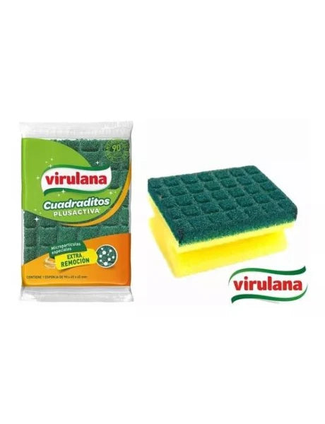 ESPONJA CON CUADRADITOS, 1 UNIDAD