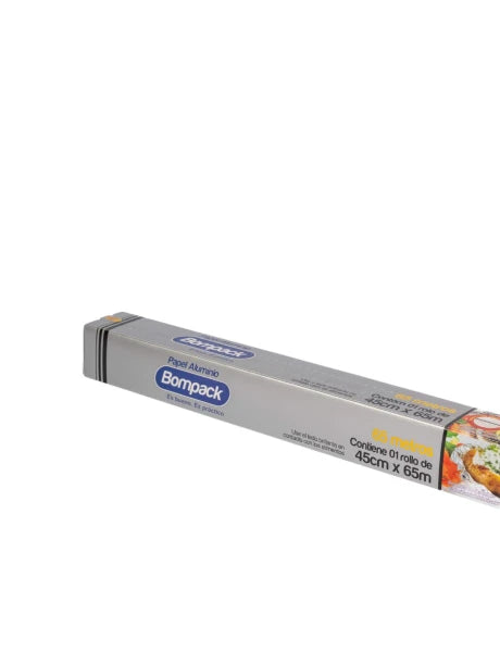 PAPEL ALUMINIO PREMIUM, 45CM X 4MT